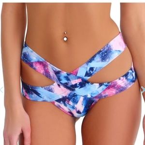 Iheartraves aries geo galaxy strappy bottoms